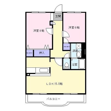 婦中鵜坂駅 バス24分  中央植物園口下車：停歩6分 3階の物件間取画像